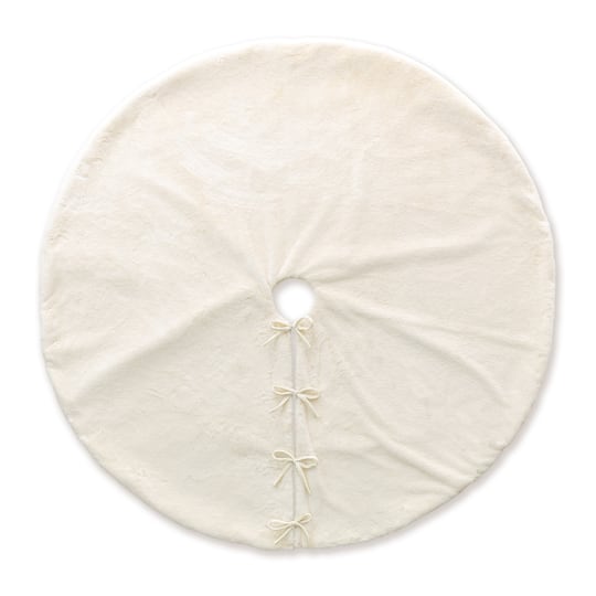 Glitzhome® Faux Rabbit Fur Christmas Tree Skirt
